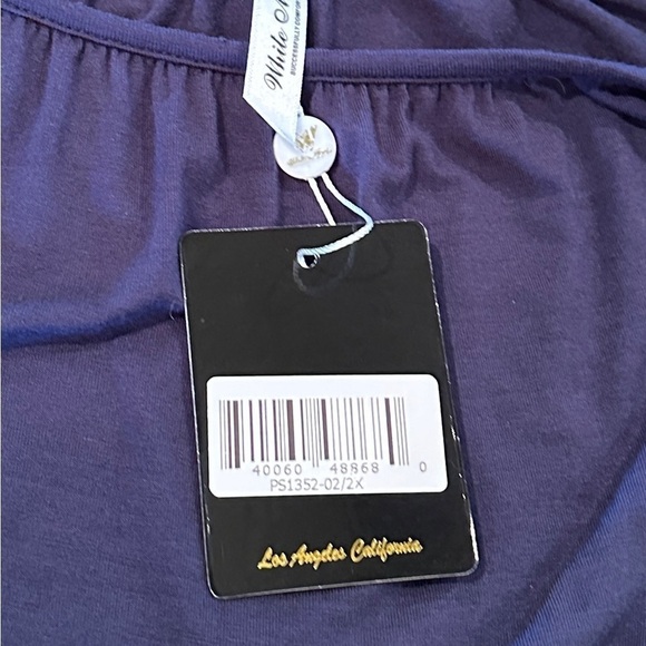 WHITE MARK, NWT, WOMENS, NAVY BLUE, COLD SHOULDER TUNIC TOP. SIZE 2XL - Picture 7 of 7